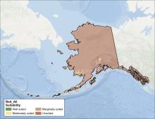 Red Clover Climate and Soil Alaska Map