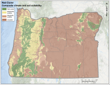 Red Clover Climate and Soil Oregon Map