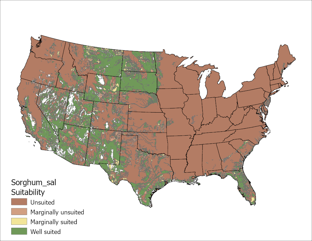 Sorghum Salinity US Map