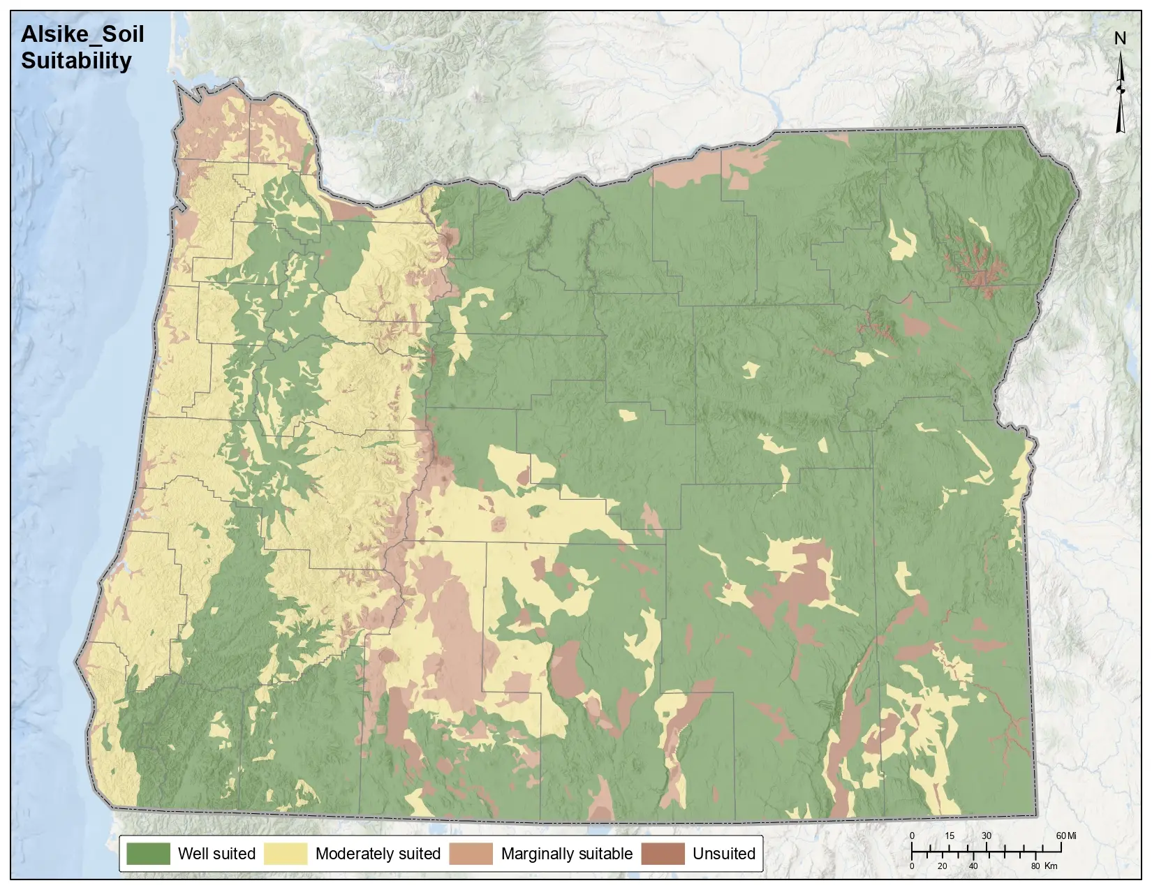 Alsike Clover Soil Oregon Map