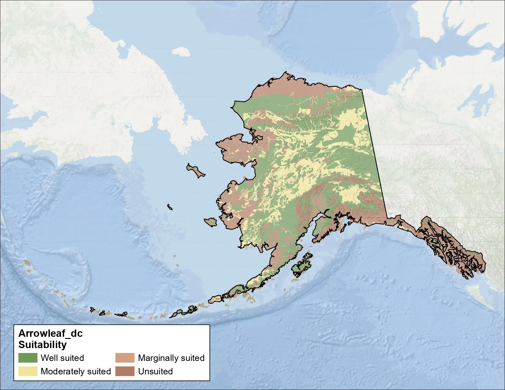 Arrowleaf Clover Drainage Alaska Map