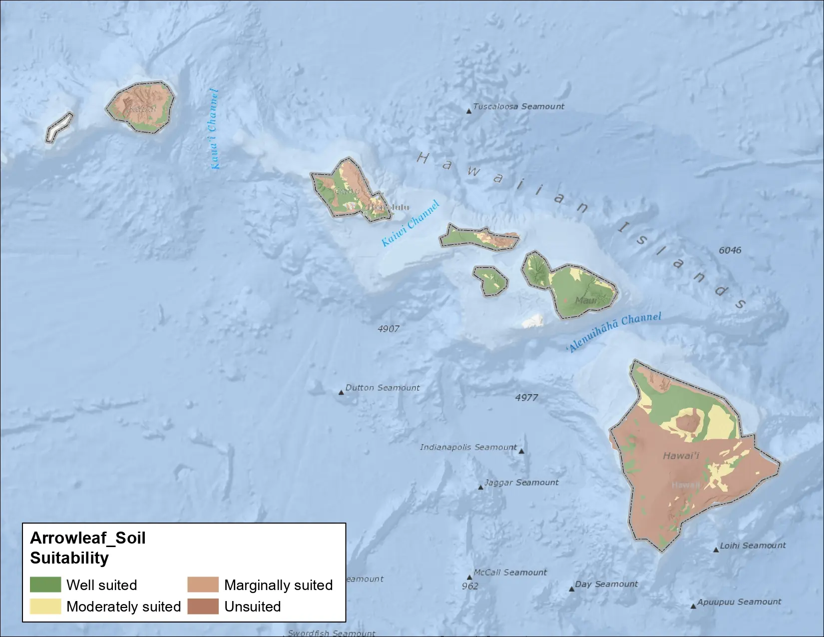 Arrowleaf Clover Soil Hawaii Map