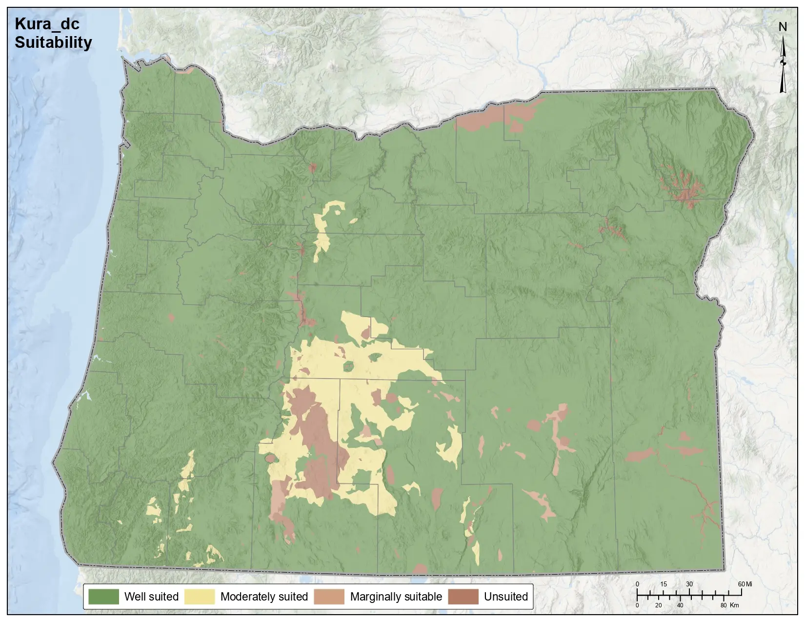 Kura Clover Drainage Oregon Map