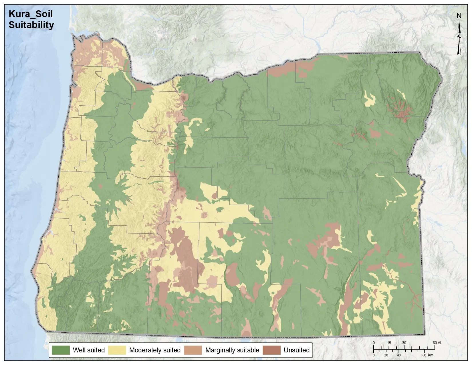 Kura Clover Soil Oregon Map