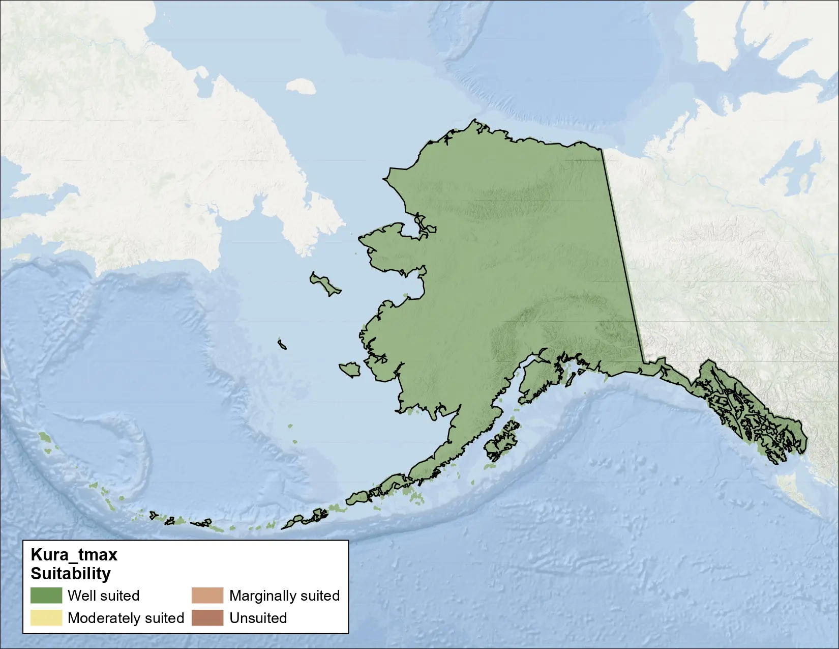 Kura Clover Temperature Maximum Alaska Map