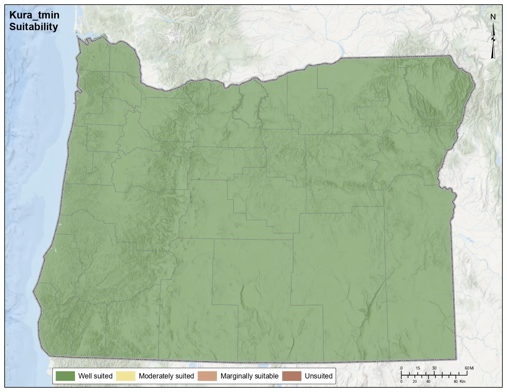 Kura Clover Temperature Minimum Oregon Map