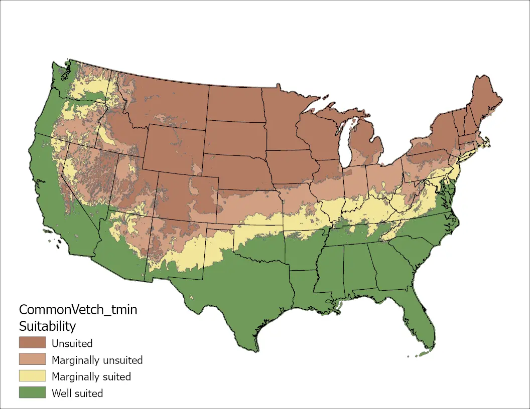 Common Vetch Temperature Minimum
