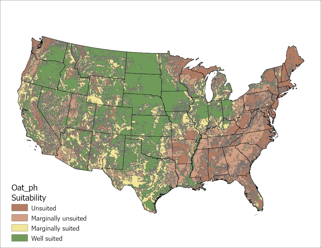 Oat pH US Map