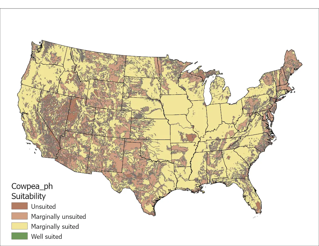 Cowpea pH US Map