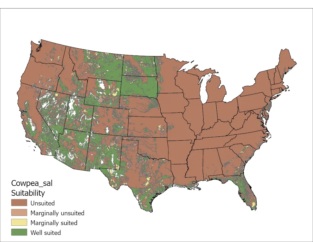 Cowpea Salinity US Map