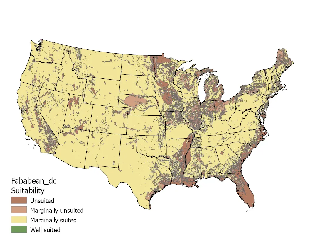 Fababean Drainage US Map