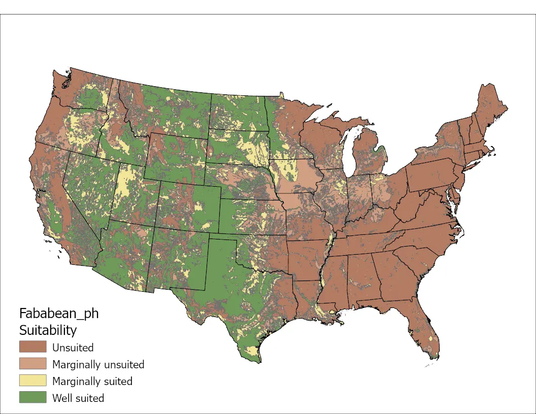 Fababean pH US Map