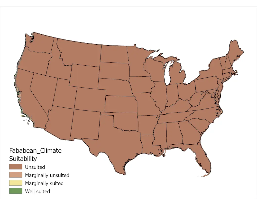 Fababean Climate US Map