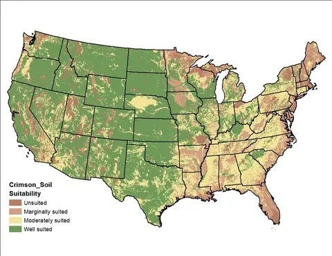 Crimson Clover Soil Map