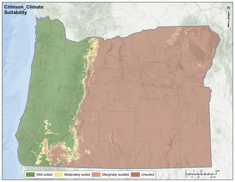 Crimson Clover Climate Oregon Map