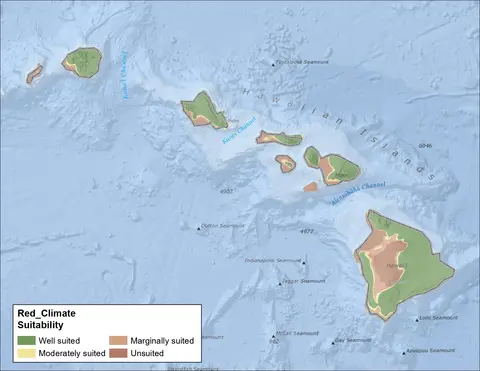 Red Clover Climate Hawaii Map