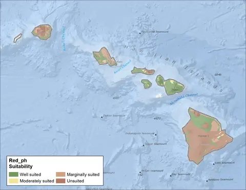 Red Clover pH Hawaii Map