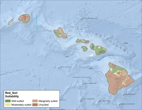 Red Clover Soil Hawaii Map