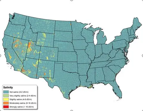 Soil Salinity map USA