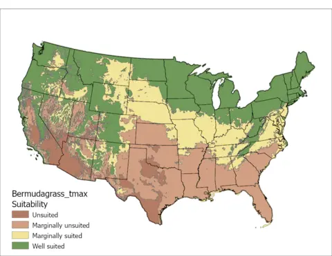 Bermudagrass- Maximum Temperature