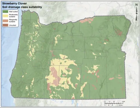 Strawberry Clover Drainage Oregon Map