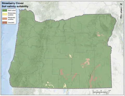 Strawberry Clover Salinity Oregon Map