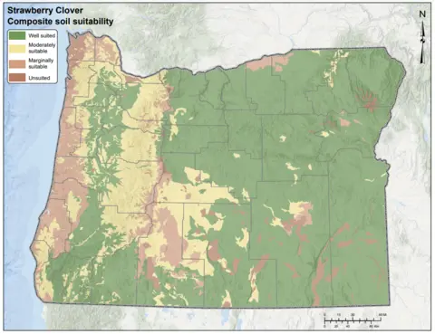 Strawberry Clover Soil Oregon Map