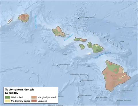Subterranean Dry pH Hawaii Map
