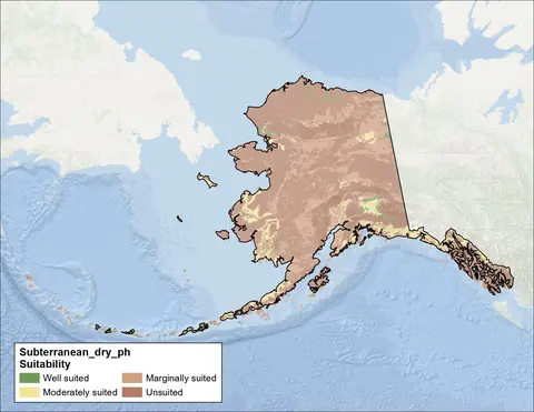 Subterranean Dry pH Alaska Map