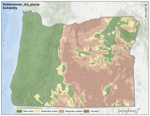 Subterranean Clover Precipitation Dry Oregon Map