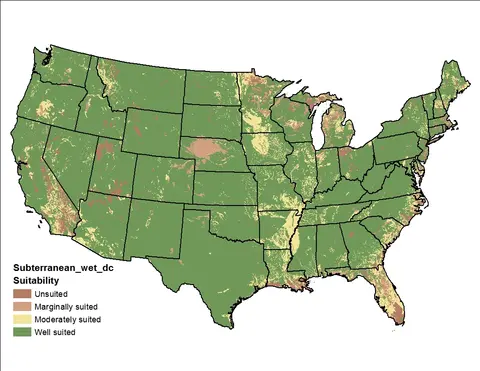 A map of the United States showing tree population by state, with colors representing different tree density levels.