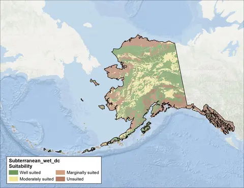 Subterranean Wet Drainage Alaska Map