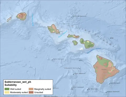 Subterranean Wet pH Hawaii Map