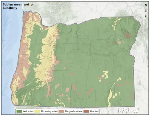 Subterranean Clover pH Wet Oregon Map