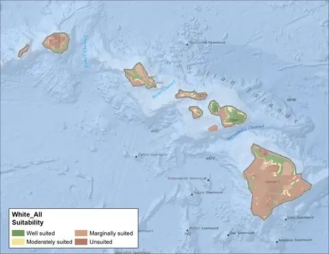 White Clover Climate and Soil Hawaii Map