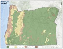 Crimson Clover pH Oregon Map
