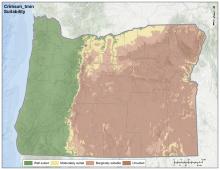 Crimson Clover Minimum Temperature Oregon Map
