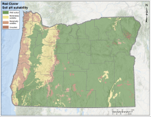 Red Clover pH Oregon Map